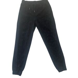 Athleta Dark Blue/Black Camo Farallon Printed Joggers With Drawstring.
